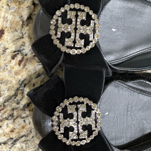 Tory Burch embellished ballet flat, navy blue, sz 9.5 - Picture 2 of 5